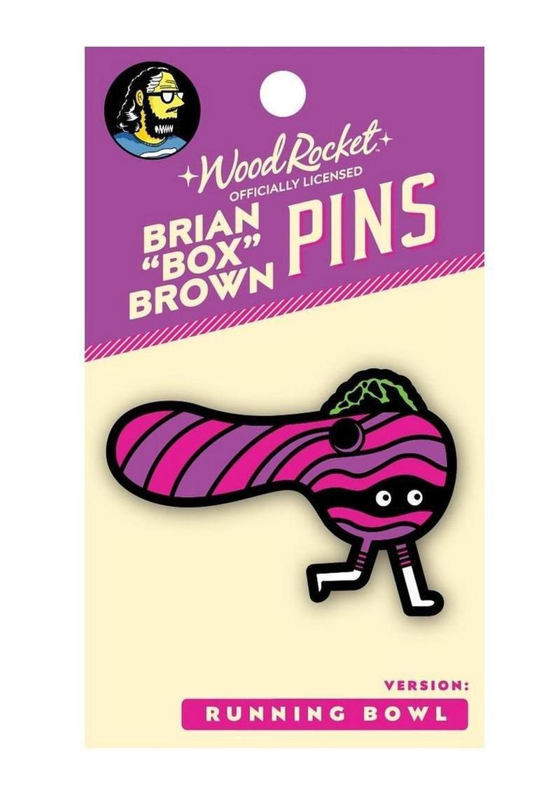 Running Water Pin Box Brown Running Bowl Enamel Pin – shopromantix