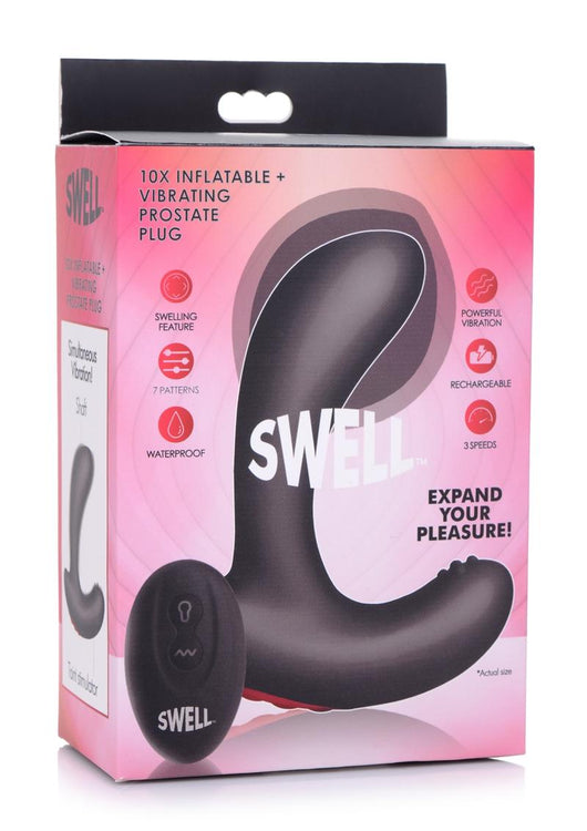 Swell 10x Inflatable Vibrating Silicone Rechargeable Prostate Plug ...