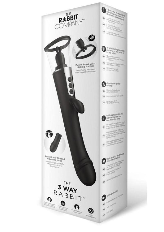 The Rabbit Company The 3 Way Rabbit Rechargeable Silicone Triple Stimu ...